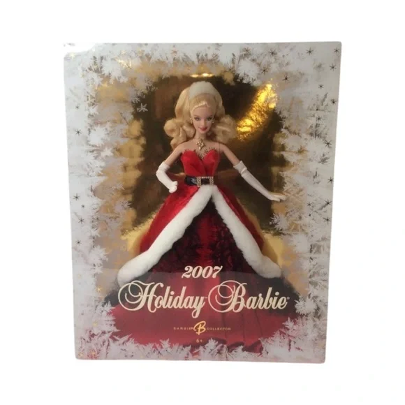 Barbie Toys 207 Holiday Barbie Doll Mattel Red Dress Blonde